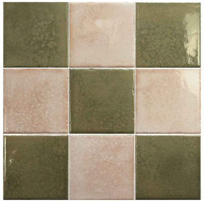 Bohemian Checker | 4"x4" Porcelain Checkerboard Wall Tile