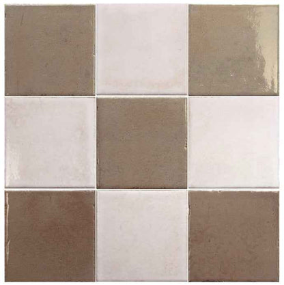 Bohemian Checker | 4"x4" Porcelain Checkerboard Wall Tile