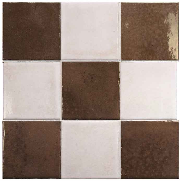 Bohemian Checker | 4"x4" Porcelain Checkerboard Wall Tile
