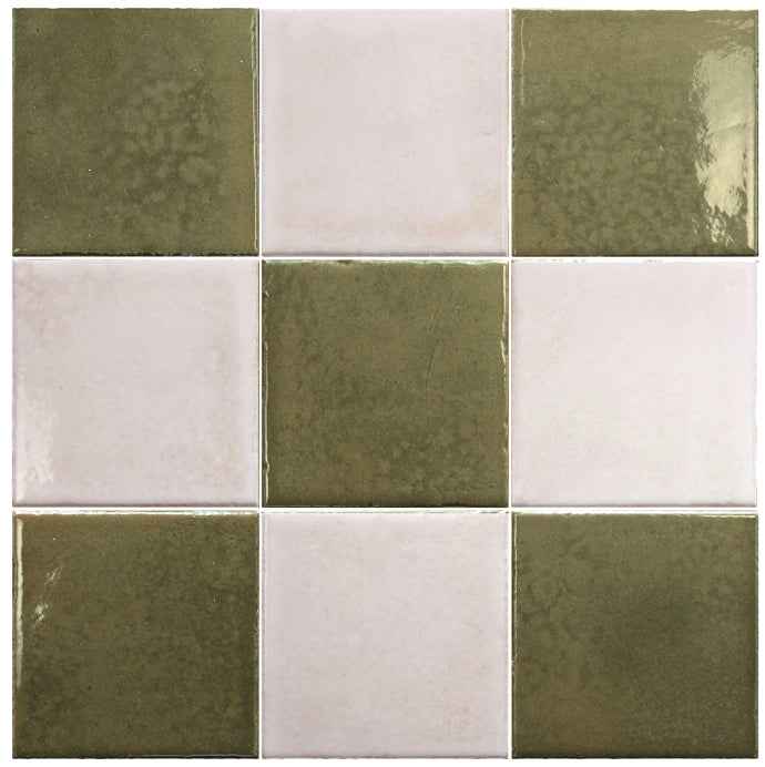 Bohemian Checker | 4"x4" Porcelain Checkerboard Wall Tile