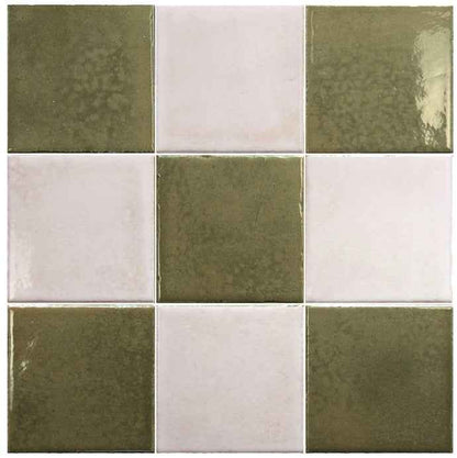 Bohemian Checker | 4"x4" Porcelain Checkerboard Wall Tile