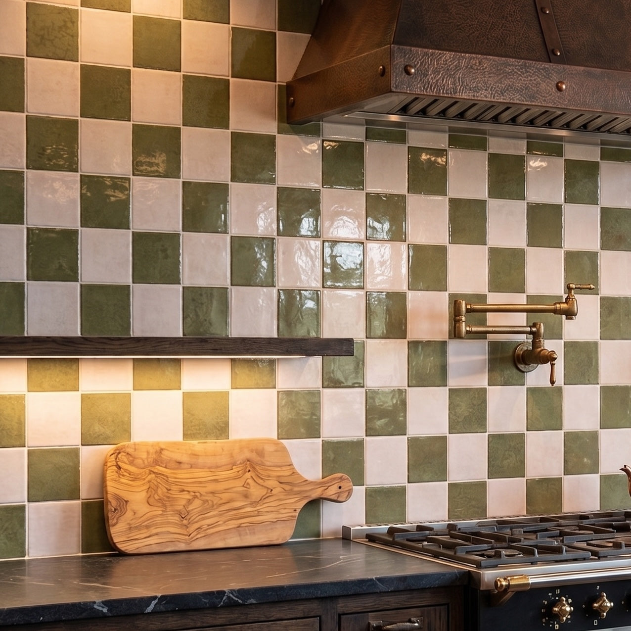 Bohemian Checker | 4"x4" Porcelain Checkerboard Wall Tile