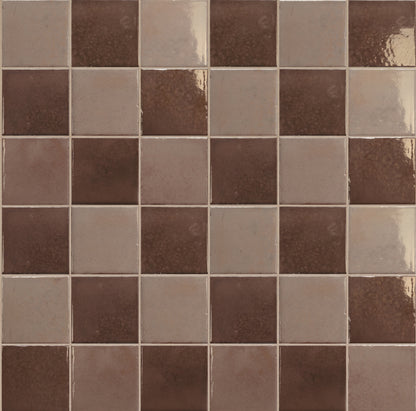 Bohemian Checker | 4"x4" Porcelain Checkerboard Wall Tile