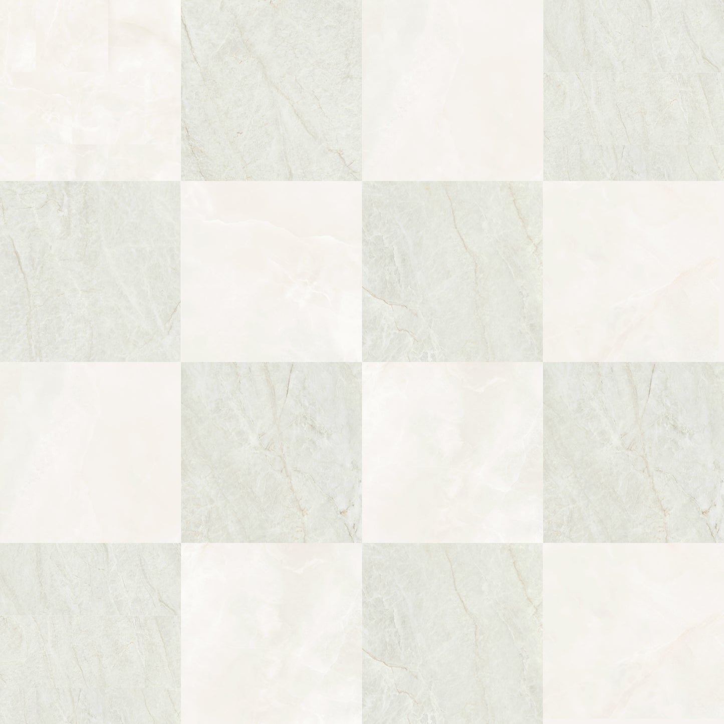 Precious Checkerboard | 24"x24" Marble Look Floor & Wall Tile
