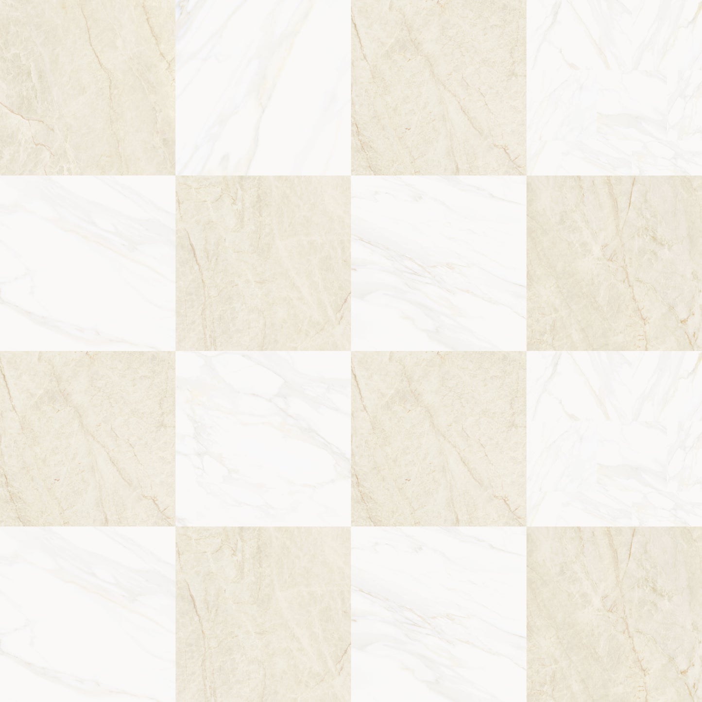 Precious Checkerboard | 24"x24" Marble Look Floor & Wall Tile
