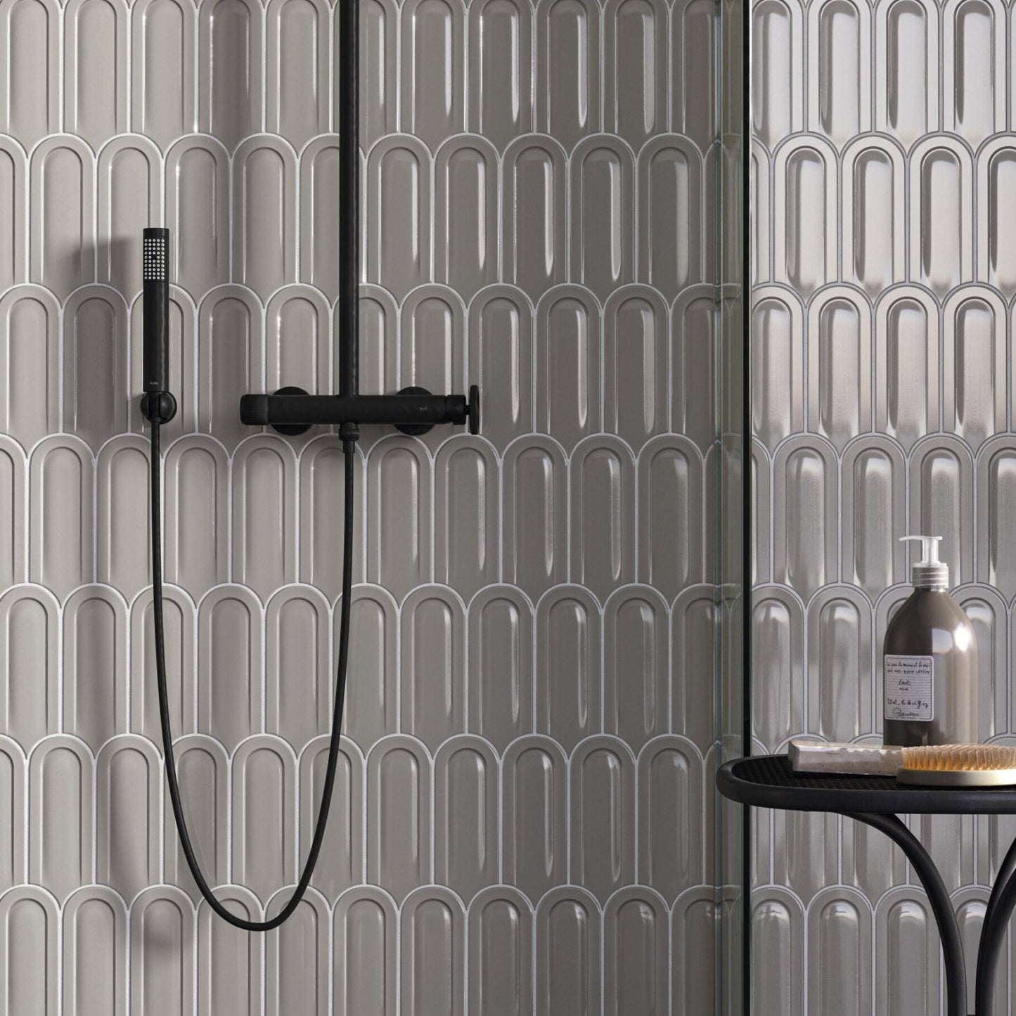 Gala | 3"x8.5" Elongated Beveled Fan Ceramic Wall Tile