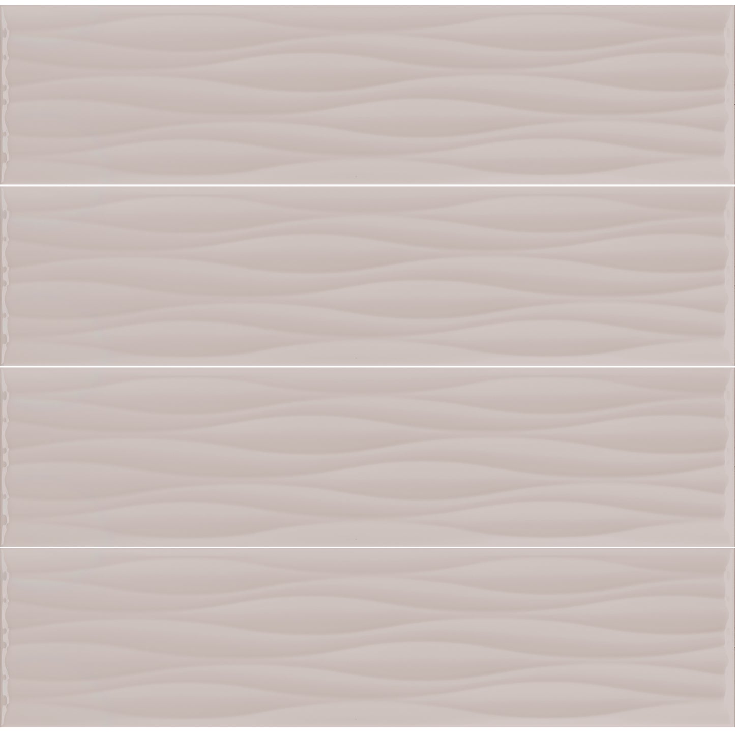 Kreative Studio | 4"x16" Porcelain Ripple Deco Wall Tile