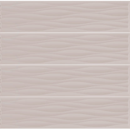 Kreative Studio | 4"x16" Porcelain Ripple Deco Wall Tile