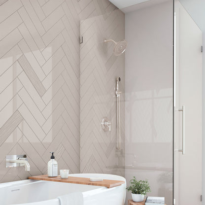 Kreative Studio | 4"x16" Porcelain Ripple Deco Wall Tile