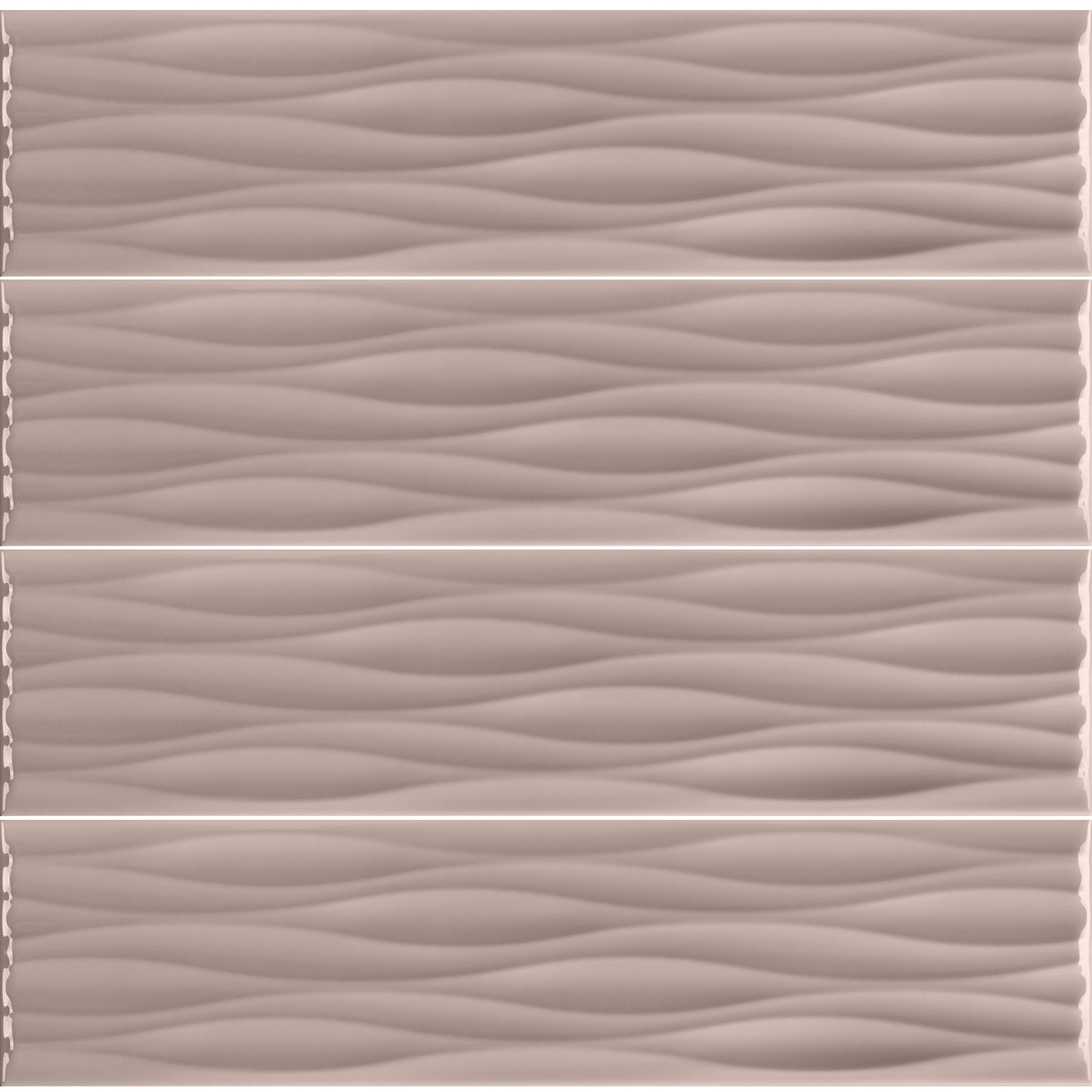 Kreative Studio | 4"x16" Porcelain Ripple Deco Wall Tile
