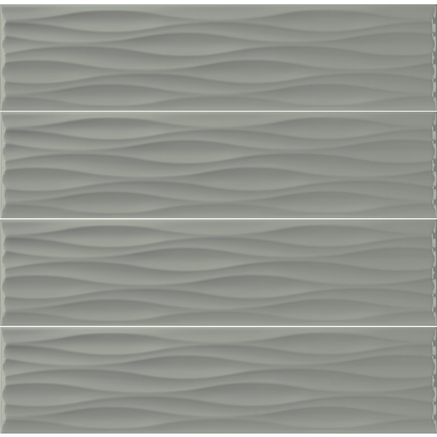 Kreative Studio | 4"x16" Porcelain Ripple Deco Wall Tile