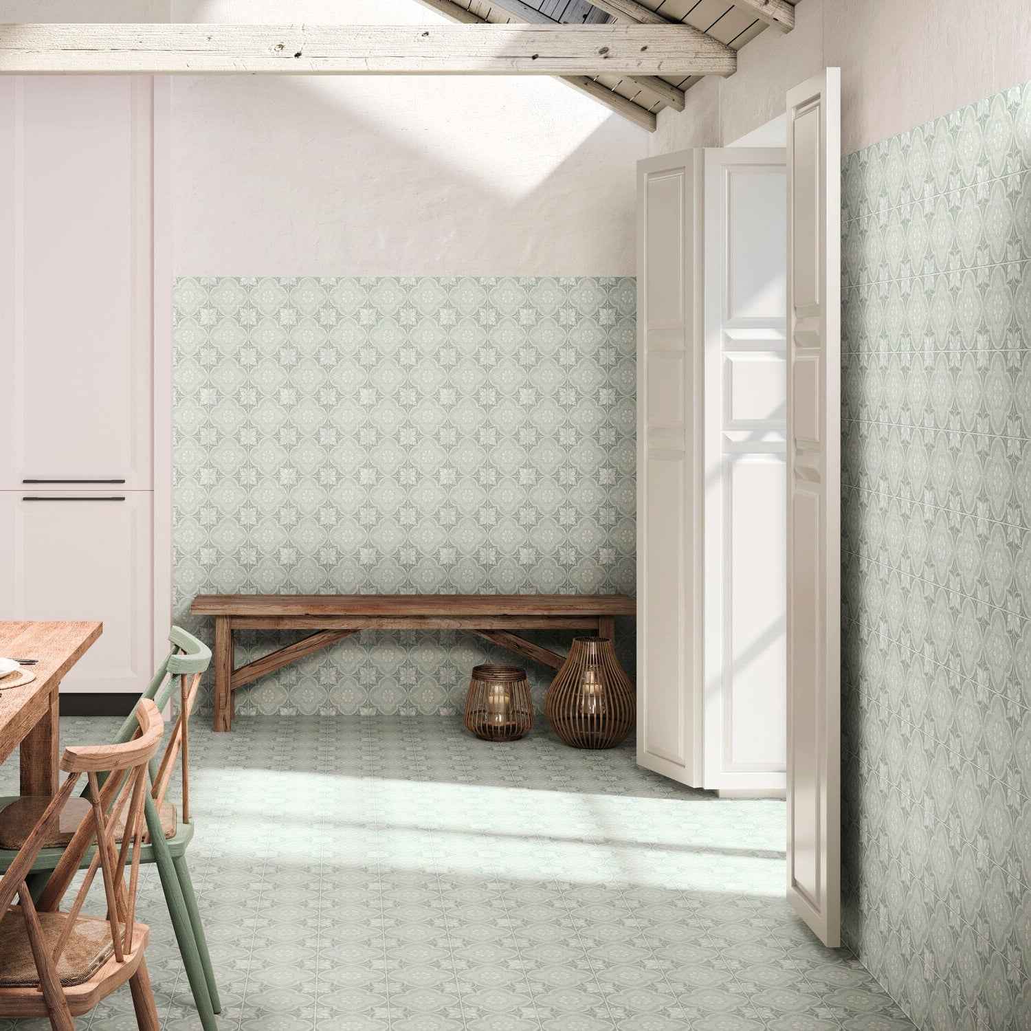 Flora Moda | 6"x6" Siena Porcelain Encaustic Look Floor & Wall Tile