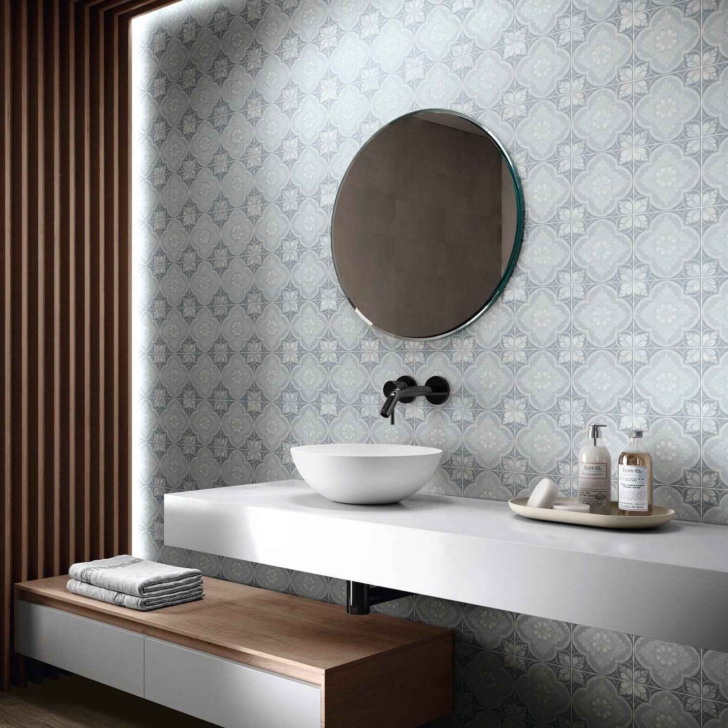 Flora Moda | 6"x6" Siena Porcelain Encaustic Look Floor & Wall Tile