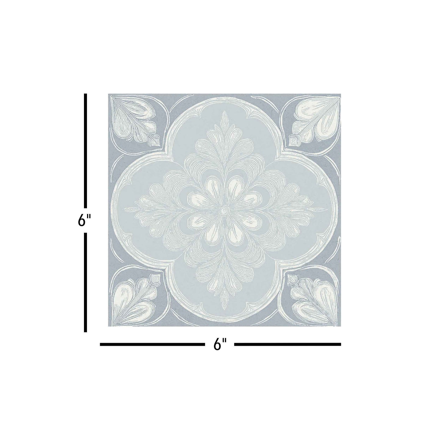 Flora Moda | 6"x6" Siena Porcelain Encaustic Look Floor & Wall Tile