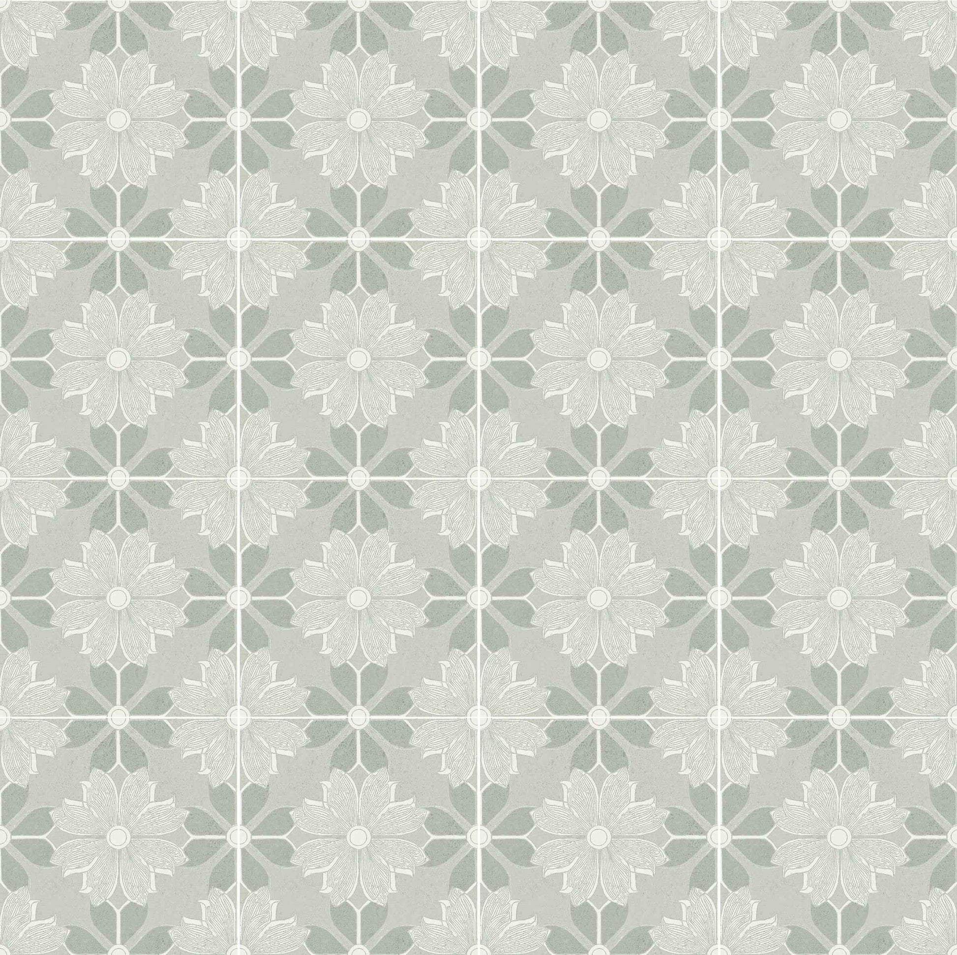 Flora Moda | 6"x6" Serena Porcelain Encaustic Look Floor & Wall Tile