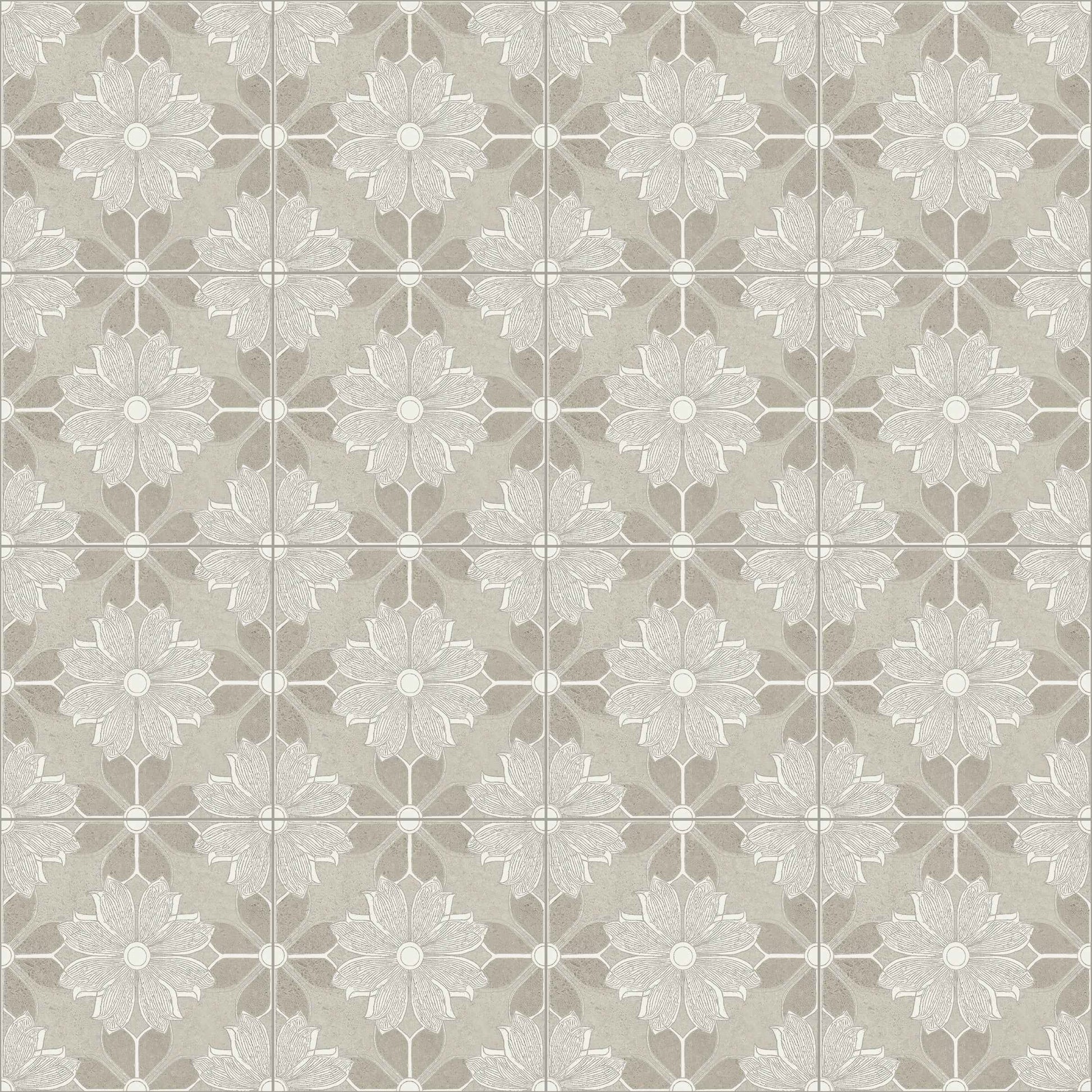 Flora Moda | 6"x6" Serena Porcelain Encaustic Look Floor & Wall Tile