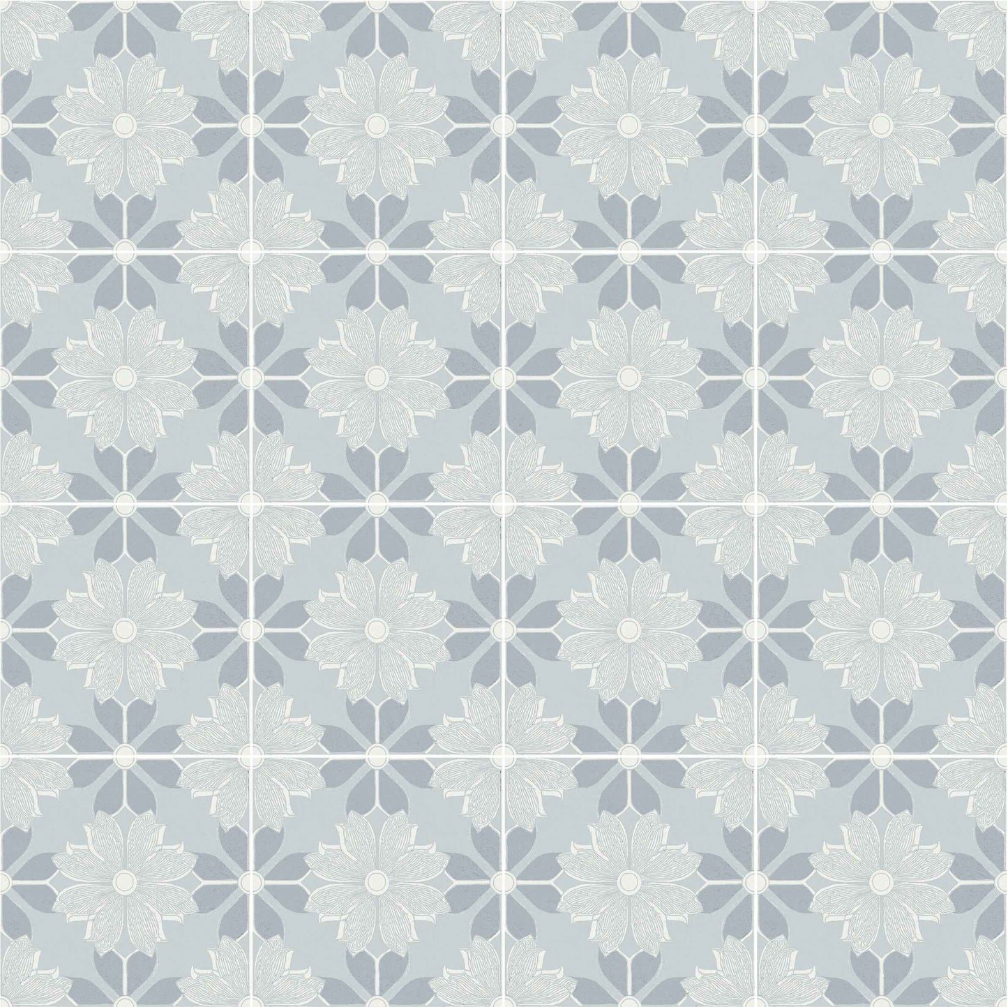 Flora Moda | 6"x6" Serena Porcelain Encaustic Look Floor & Wall Tile