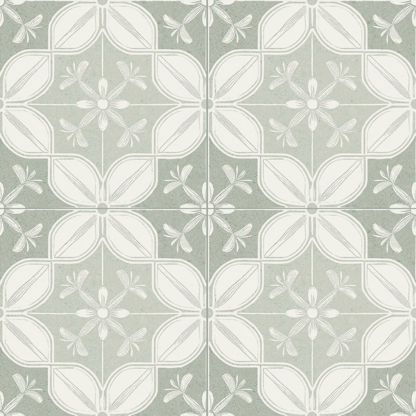 Flora Moda | 6"x6" Senda Porcelain Encaustic Look Floor & Wall Tile