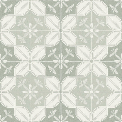 Flora Moda | 6"x6" Senda Porcelain Encaustic Look Floor & Wall Tile