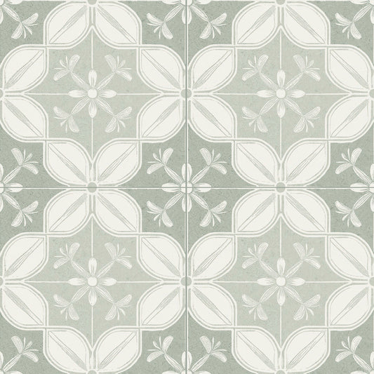 Flora Moda | 6"x6" Senda Porcelain Encaustic Look Floor & Wall Tile