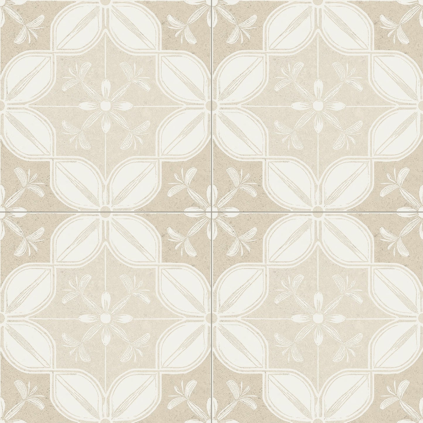 Flora Moda | 6"x6" Senda Porcelain Encaustic Look Floor & Wall Tile