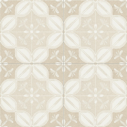 Flora Moda | 6"x6" Senda Porcelain Encaustic Look Floor & Wall Tile