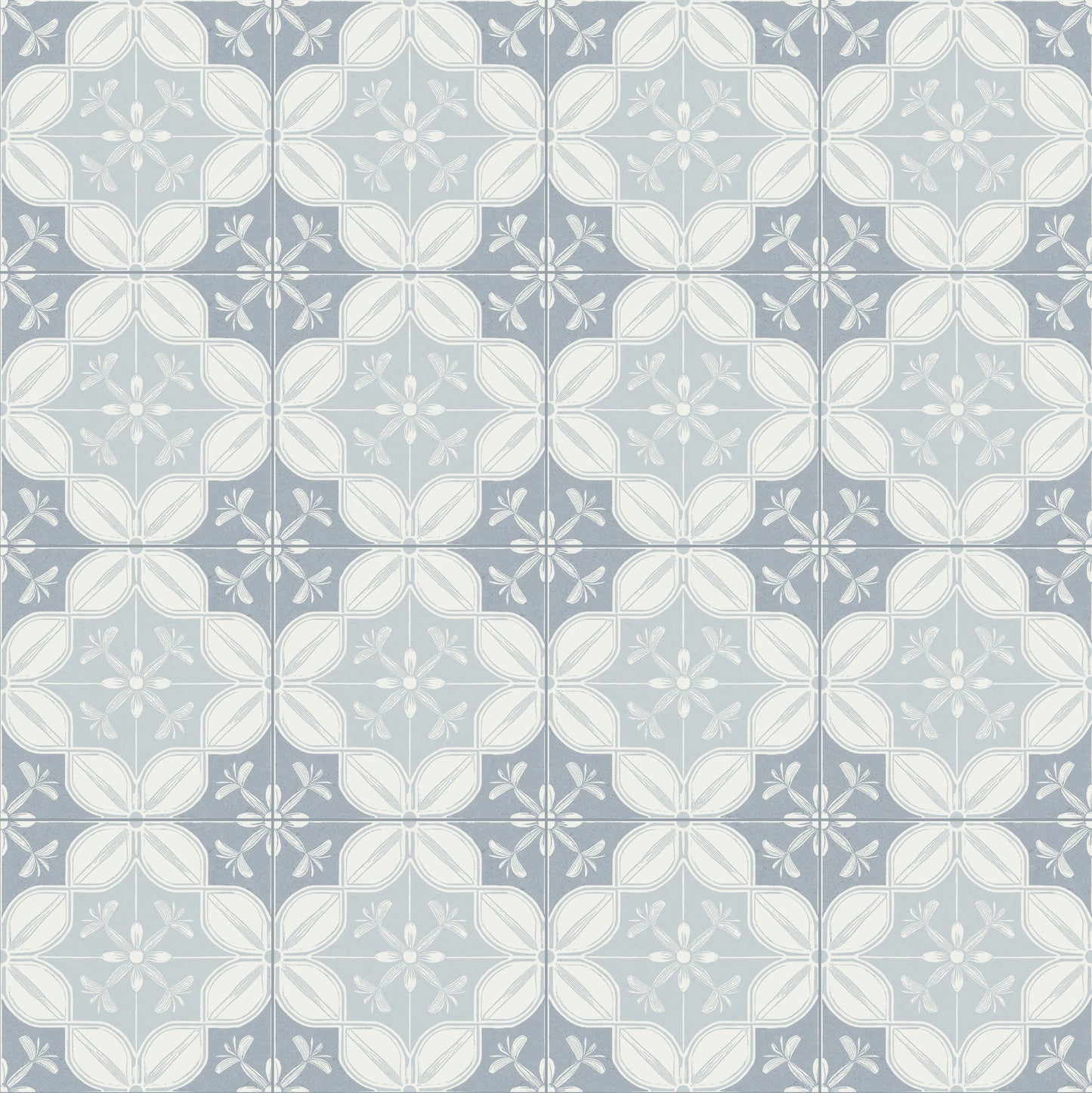 Flora Moda | 6"x6" Senda Porcelain Encaustic Look Floor & Wall Tile
