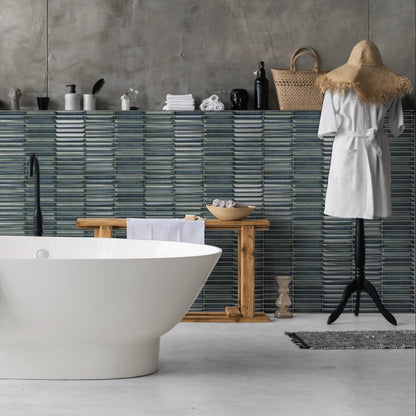 Karatsu | 4.5"x9" Fluted Porcelain Wall Tile