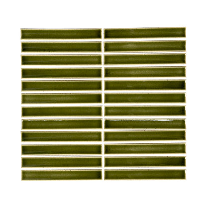 Mid Century Mod | 1"x6" Kit Kat Porcelain Mosaic Tile