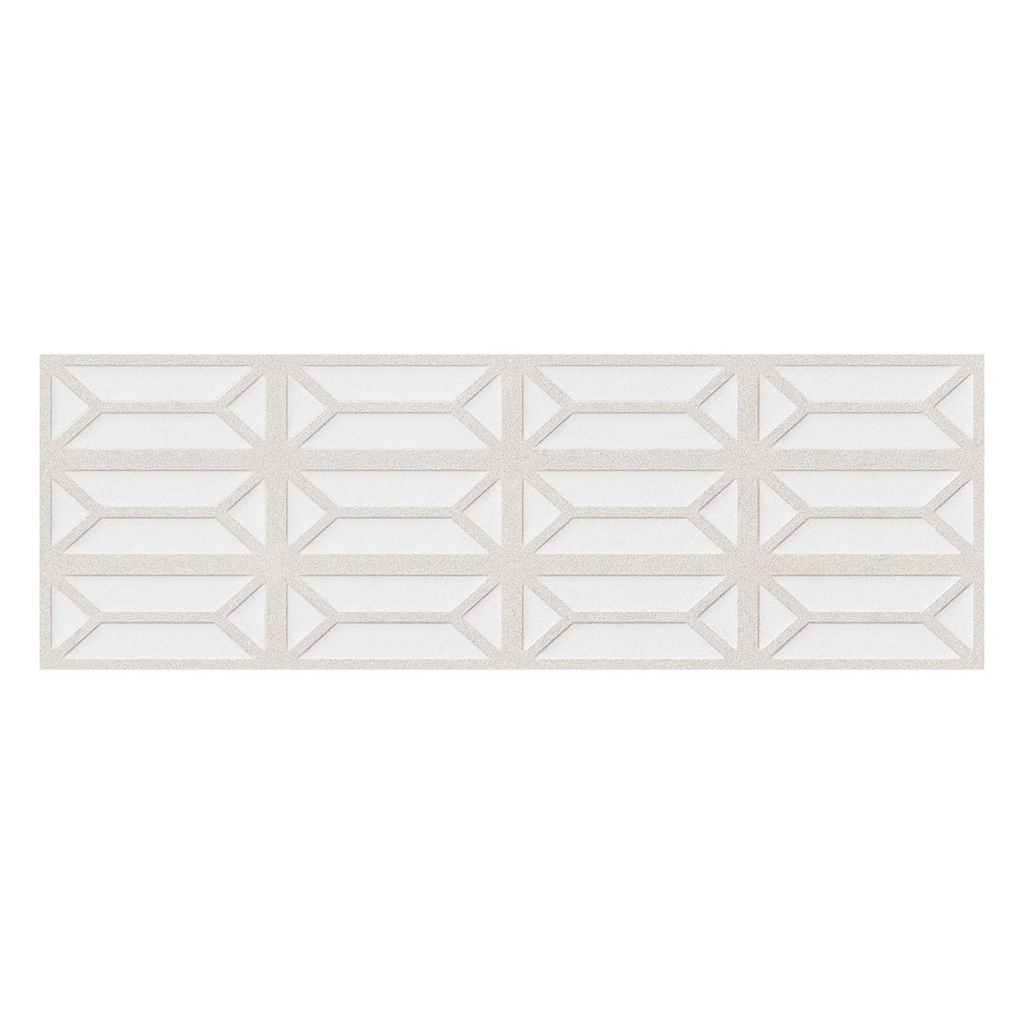 Dimensi | 12"x36" Ceramic Ivory Bevel Deco Wall Tile