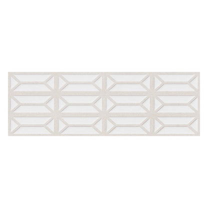 Dimensi | 12"x36" Ceramic Ivory Bevel Deco Wall Tile