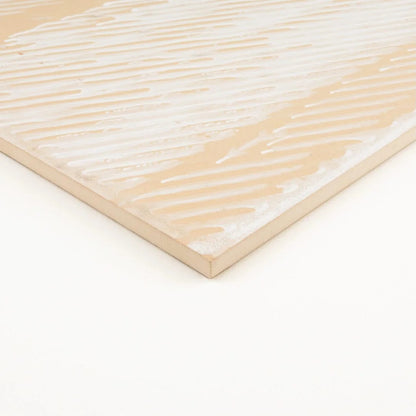 Dimensi | 12"x36" Ceramic Ivory Bevel Deco Wall Tile