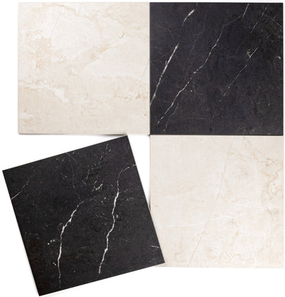 Palazzo Checkerboard | 12" x 12" Porcelain Marble Look Floor & Wall Tile