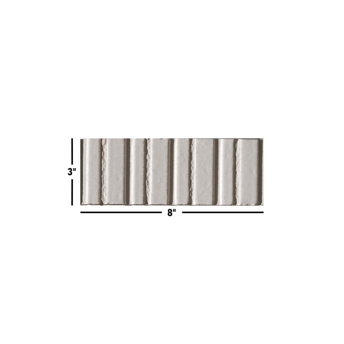Glazel | 3"x8" Deco Handmade Look Porcelain Wall Tile