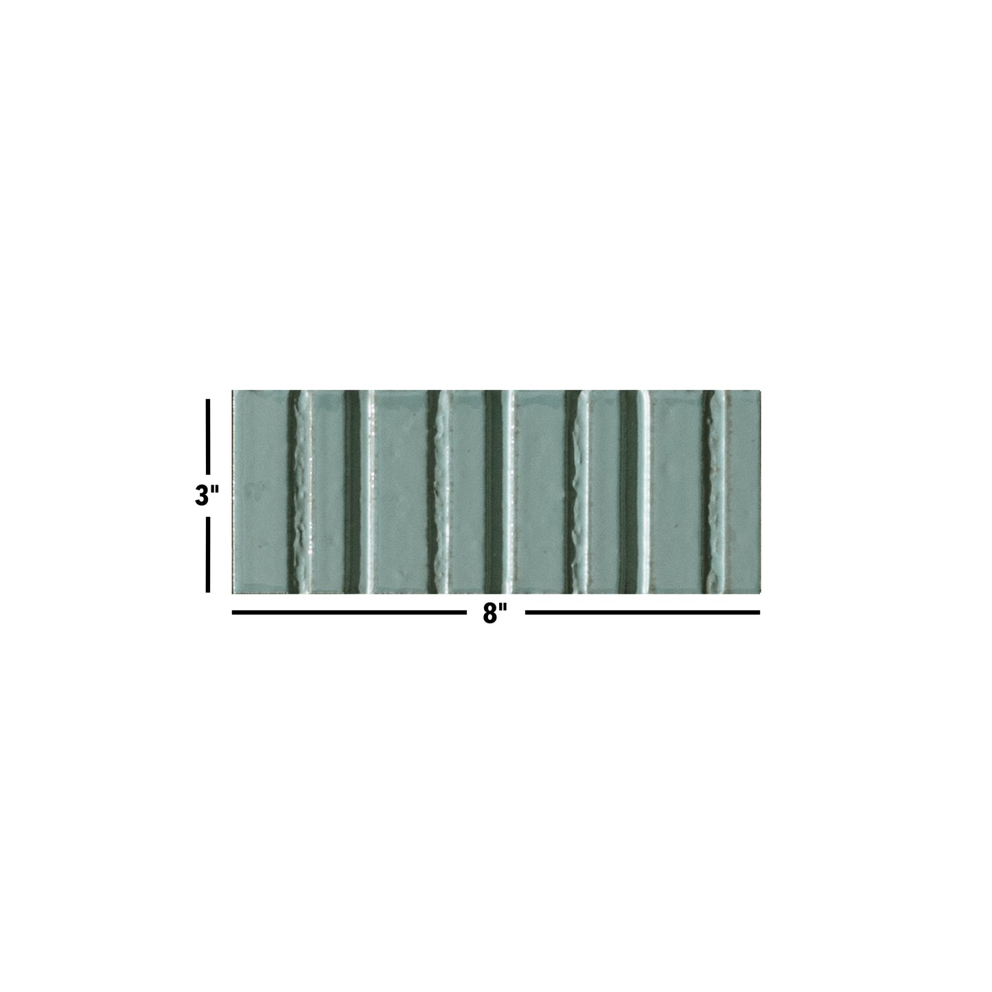 Glazel | 3"x8" Deco Handmade Look Porcelain Wall Tile
