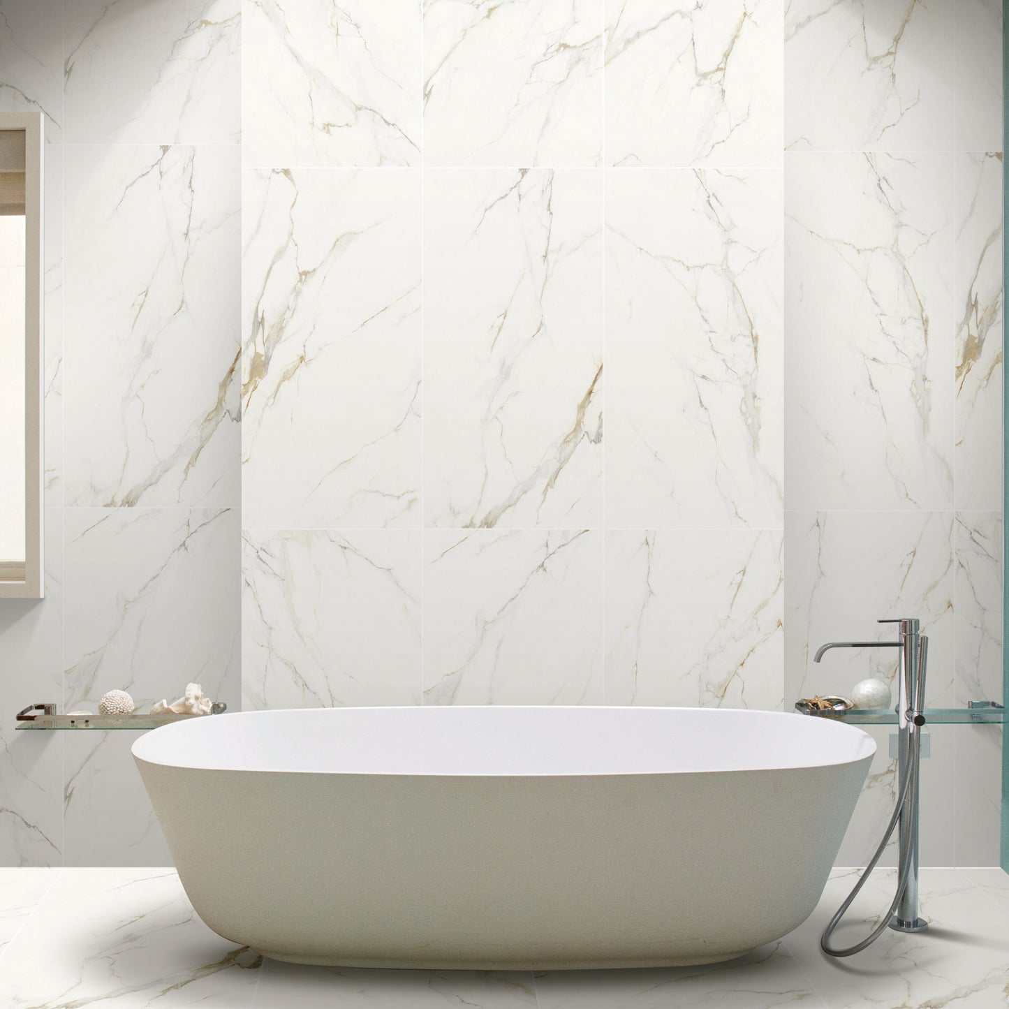 Dream | 24"x48" Calacatta Gold Porcelain Marble Look Floor & Wall Tile