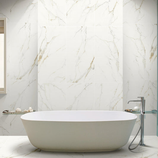 Dream | 24"x48" Calacatta Gold Porcelain Marble Look Floor & Wall Tile