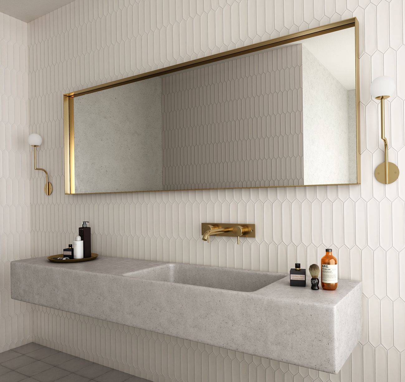 Lanse Picket | 2"x10" Elongated Hex Wall Tile
