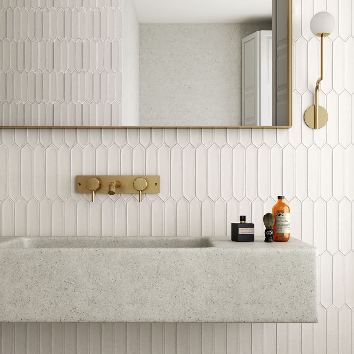 Lanse Picket | 2"x10" Elongated Hex Wall Tile