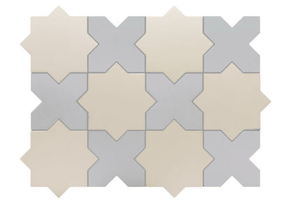 Porto Checker | Porcelain Star+Cross Floor & Wall Tile