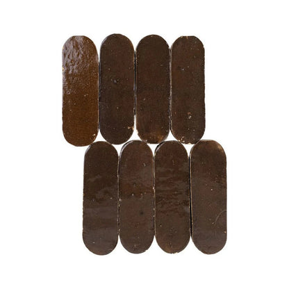 Zellige Moderne | 2"x6" Oval Terracotta Wall Tile