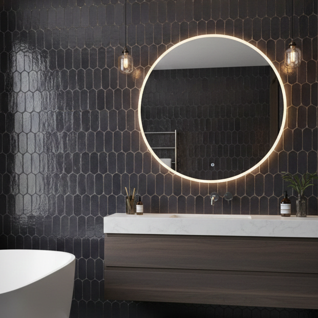 Zellige Moderne | 2"x6" Oval Terracotta Wall Tile