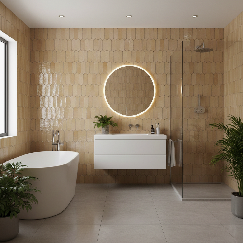 Zellige Moderne | 2"x6" Oval Terracotta Wall Tile