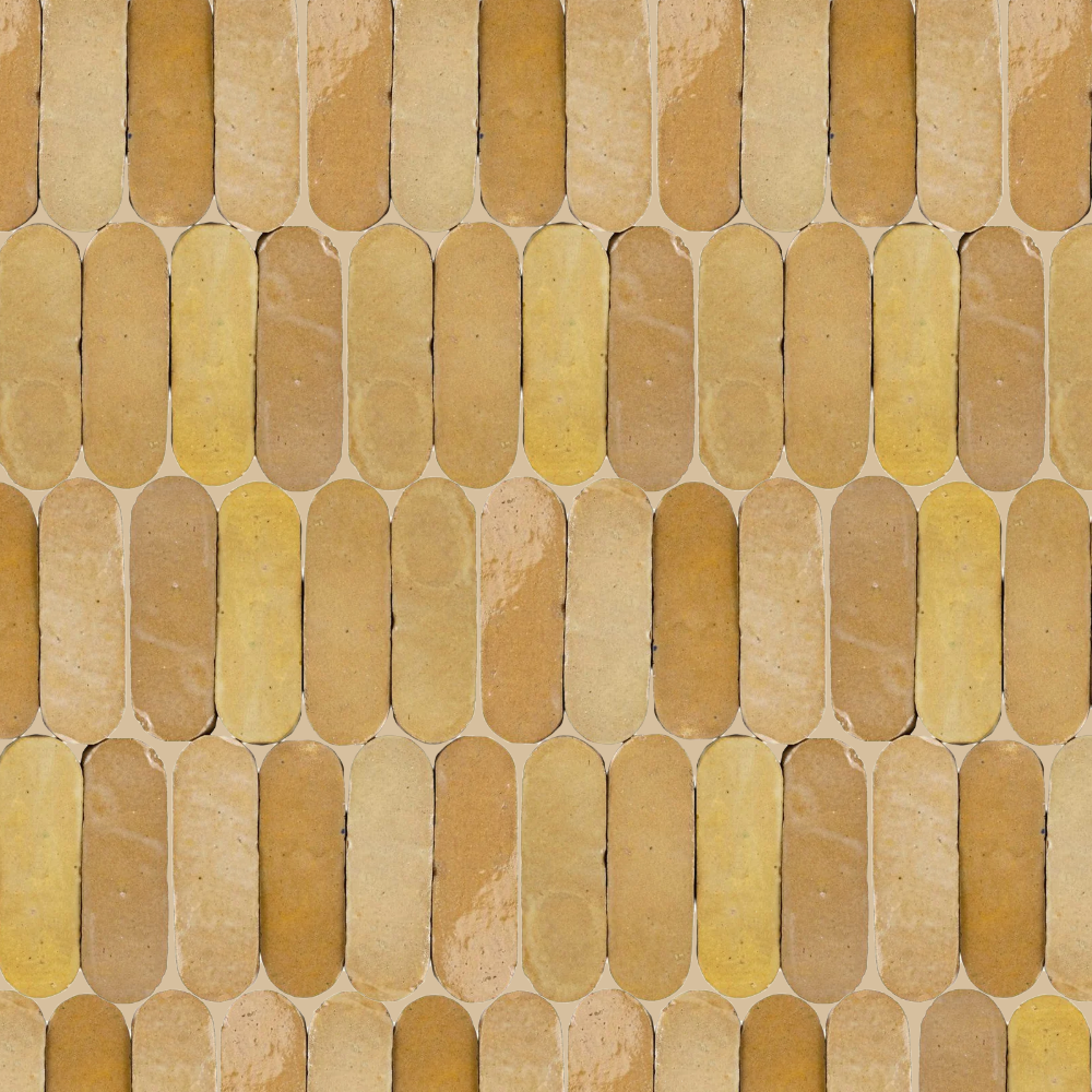 Zellige Moderne | 2"x6" Oval Terracotta Wall Tile