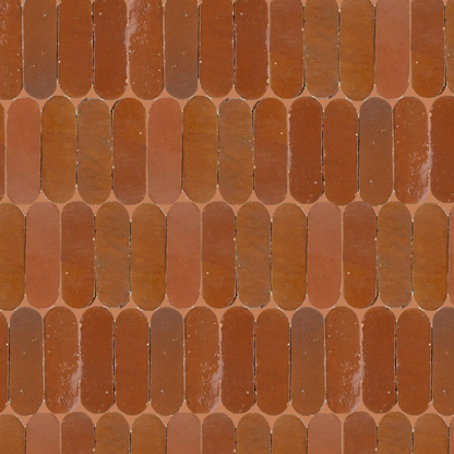 Zellige Moderne | 2"x6" Oval Terracotta Wall Tile