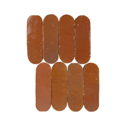 Zellige Moderne | 2"x6" Oval Terracotta Wall Tile
