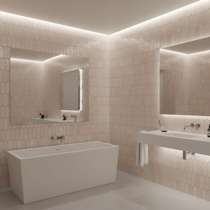 Zellige Moderne | 2"x6" Oval Terracotta Wall Tile