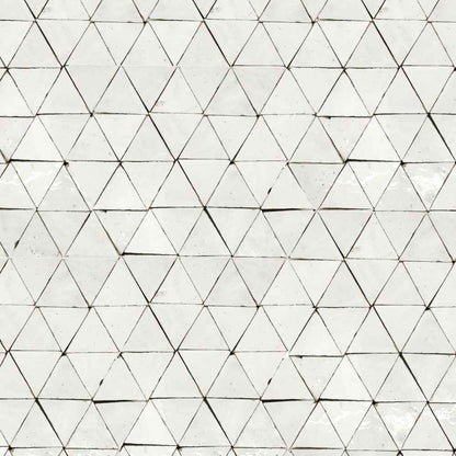 Hand Crafted Zellige | 9"x11.5" Terracotta Triangle Deco Mosaic Tile