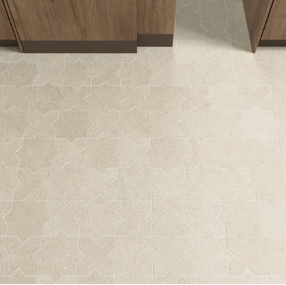 Elda Star+Cross | Porcelain Stone Look Floor & Wall Tile
