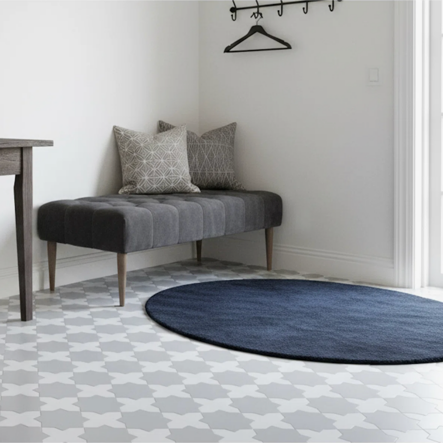 Porto Checker | Porcelain Star+Cross Floor & Wall Tile
